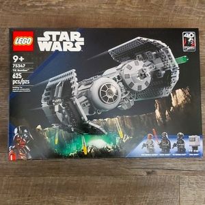 STAR WARS LEGOS. TIE BOMBER SHIP WITH DARTH VADER FIGURE AND 3 OTHERS. NEW......